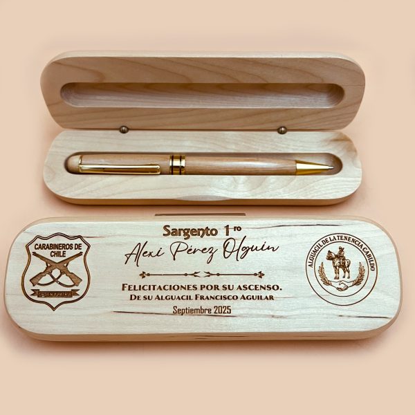 Bolígrafo con Grabado Madera