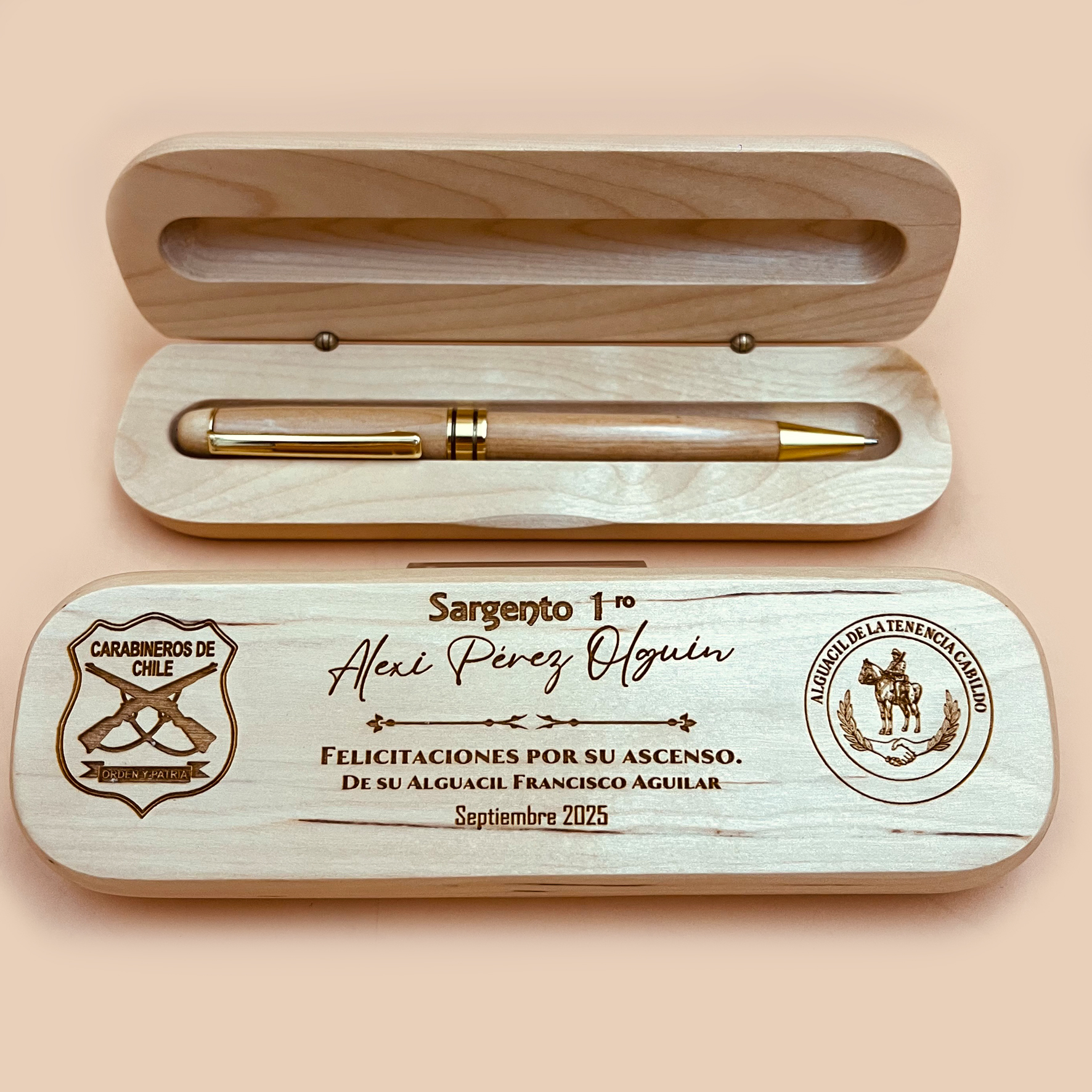 Bolígrafo con Grabado Madera