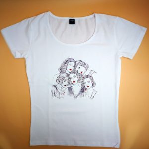 Polera Mujer Elasticada Blanca