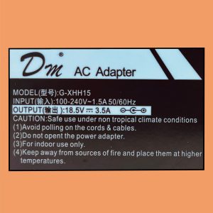 Cargador NTB 18.5V – 3.5A Pin Central