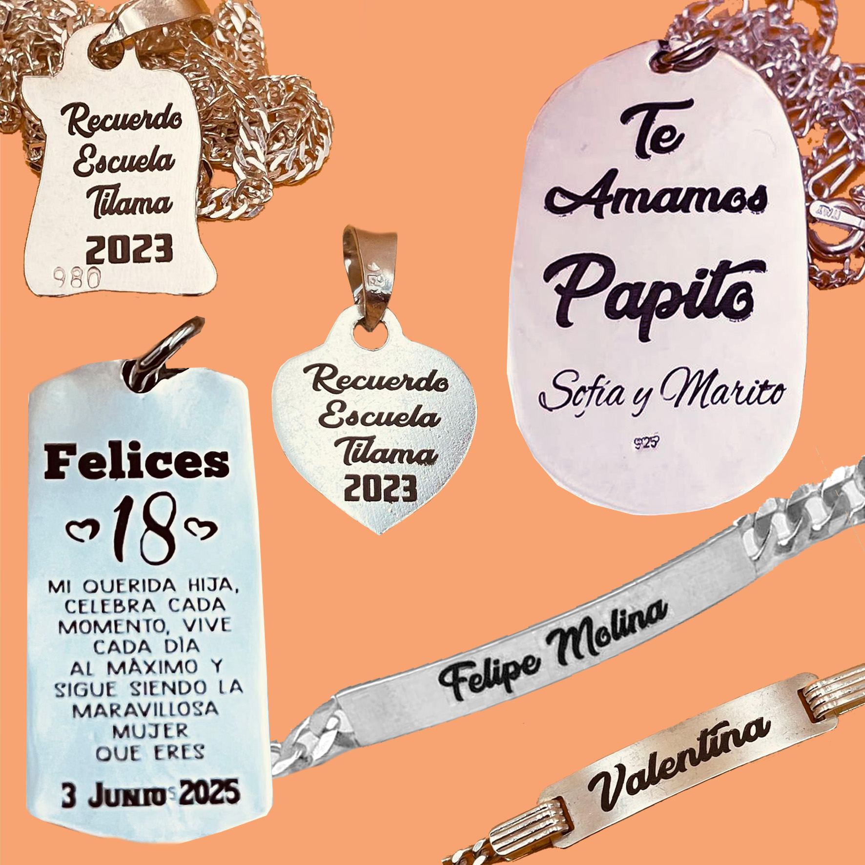 Grabado de Piochas y Medallas