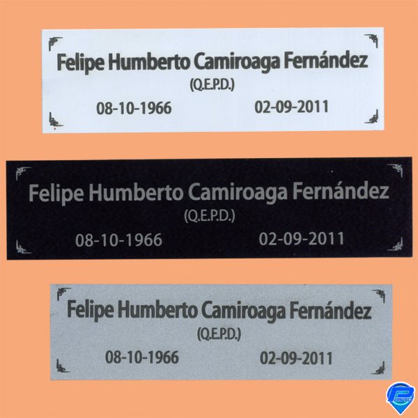 Grabados de Placas Aluminio Bicolor - Imagen 2