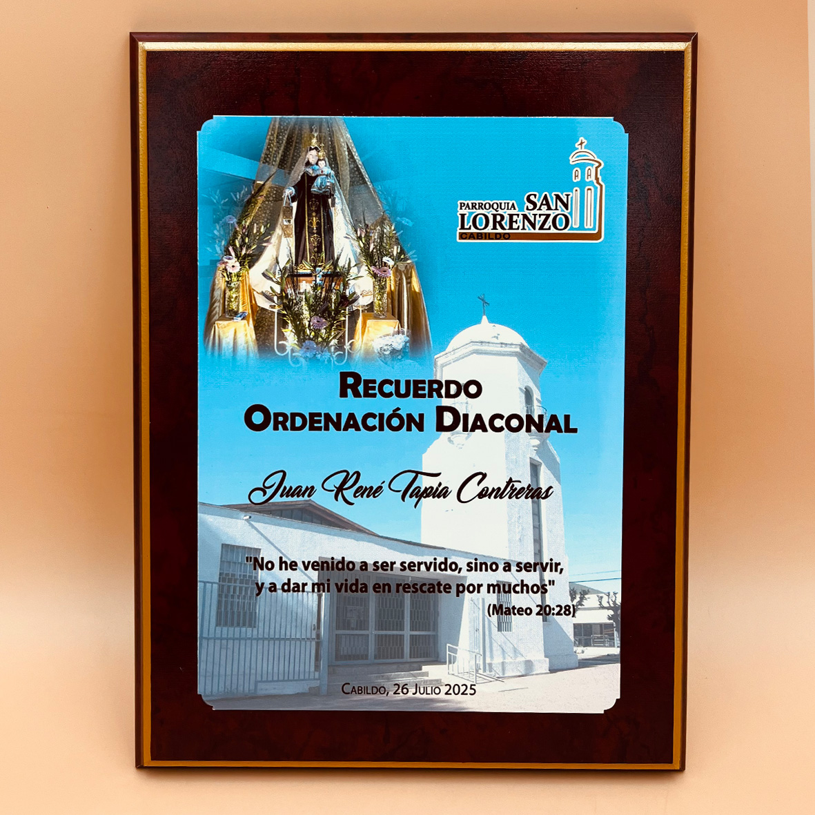 Retablo MDF Enchapado 23x30cm Mármol