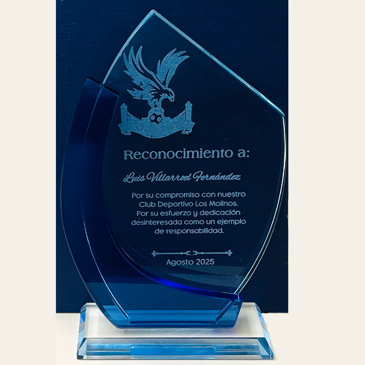 Galvano Cristal Azul