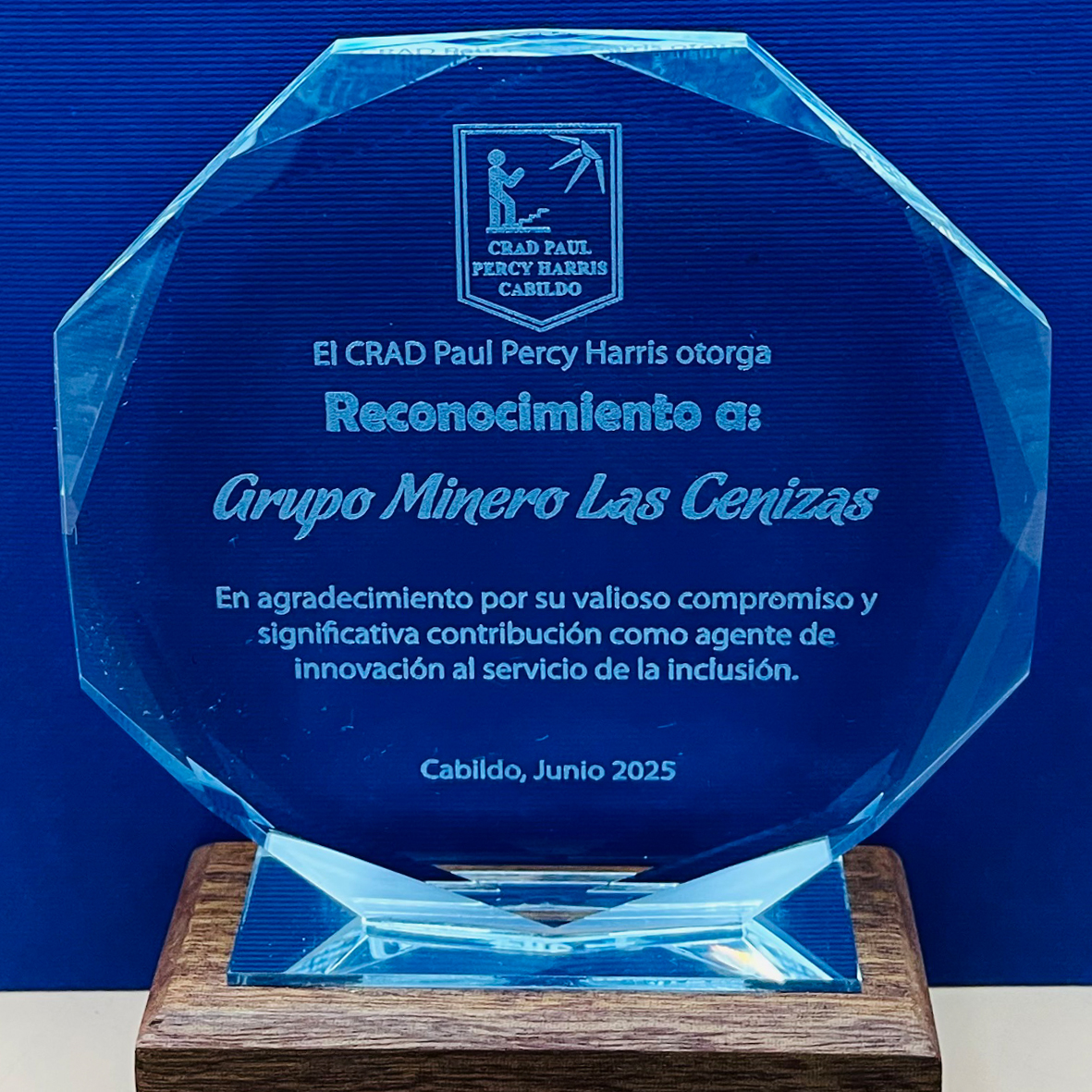 Galvano Cristal Octogonal