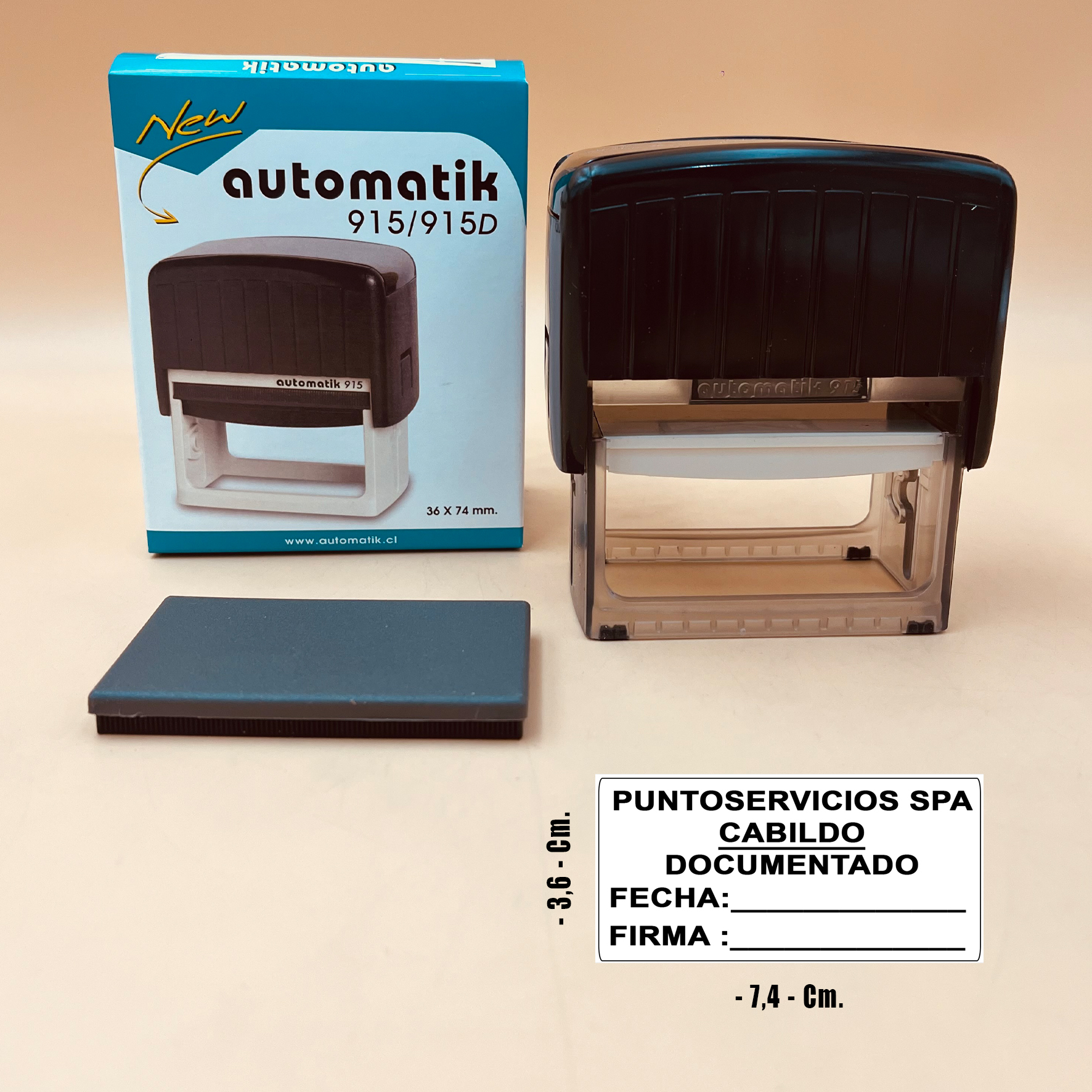 Timbre automático 38x76mm (915)