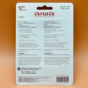 Cargador de 4 Pilas c/pilas USB