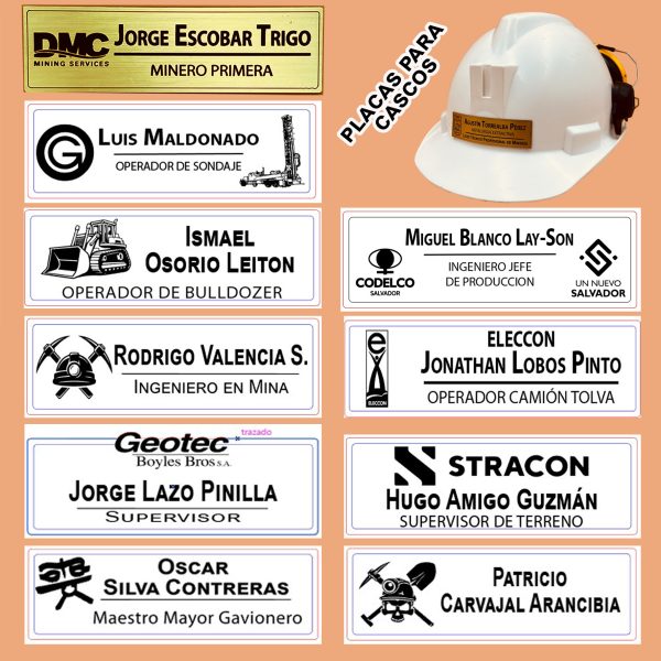 Placas para Casco Grabadas - Imagen 4