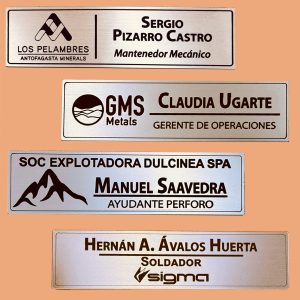 Placas para Casco Grabadas