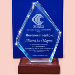 Galvano Cristal Madera GCM Rombo 13x23cm