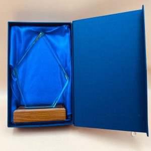 Galvano Cristal Madera GCM Rombo 13x23cm