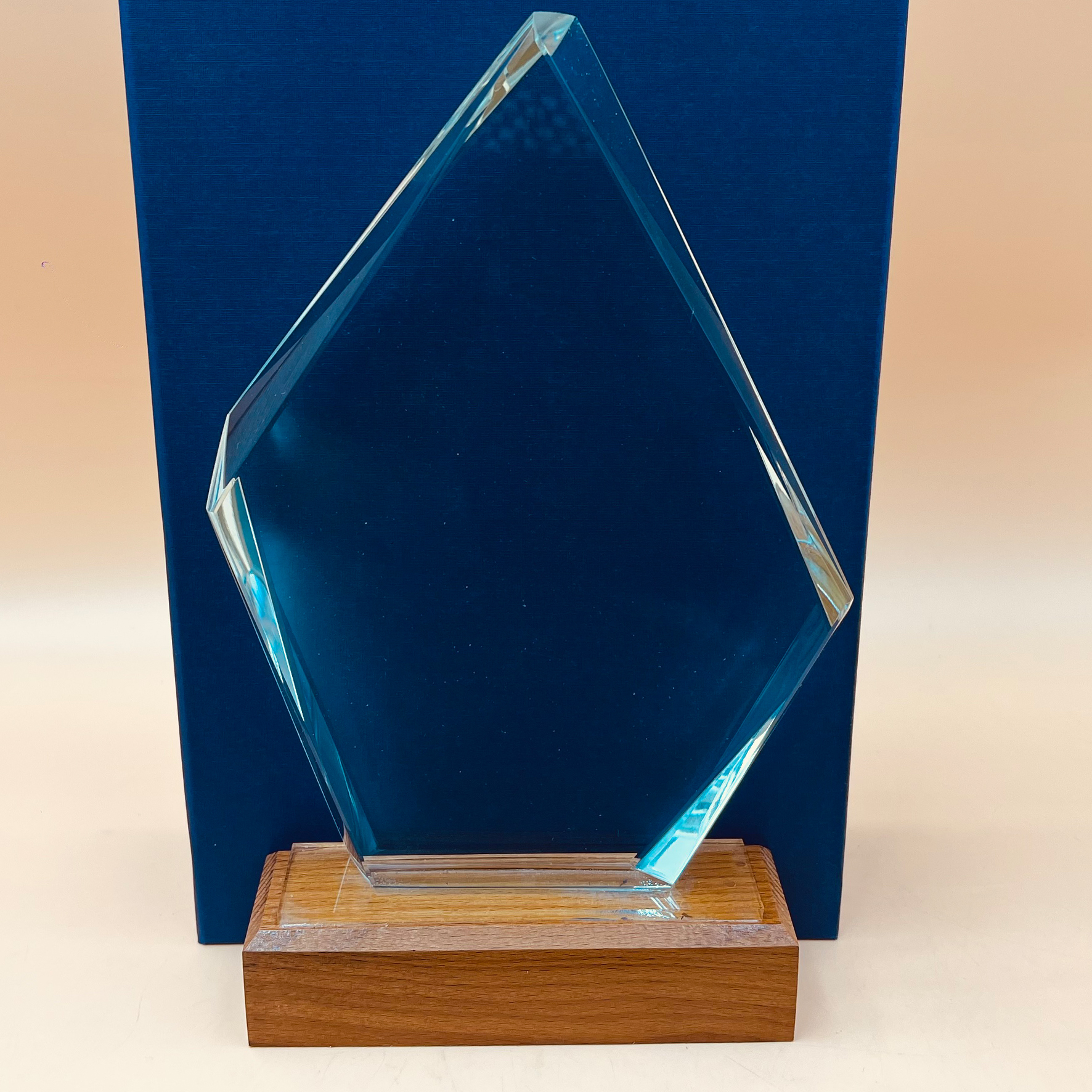 Galvano Cristal Madera GCM Rombo 13x23cm
