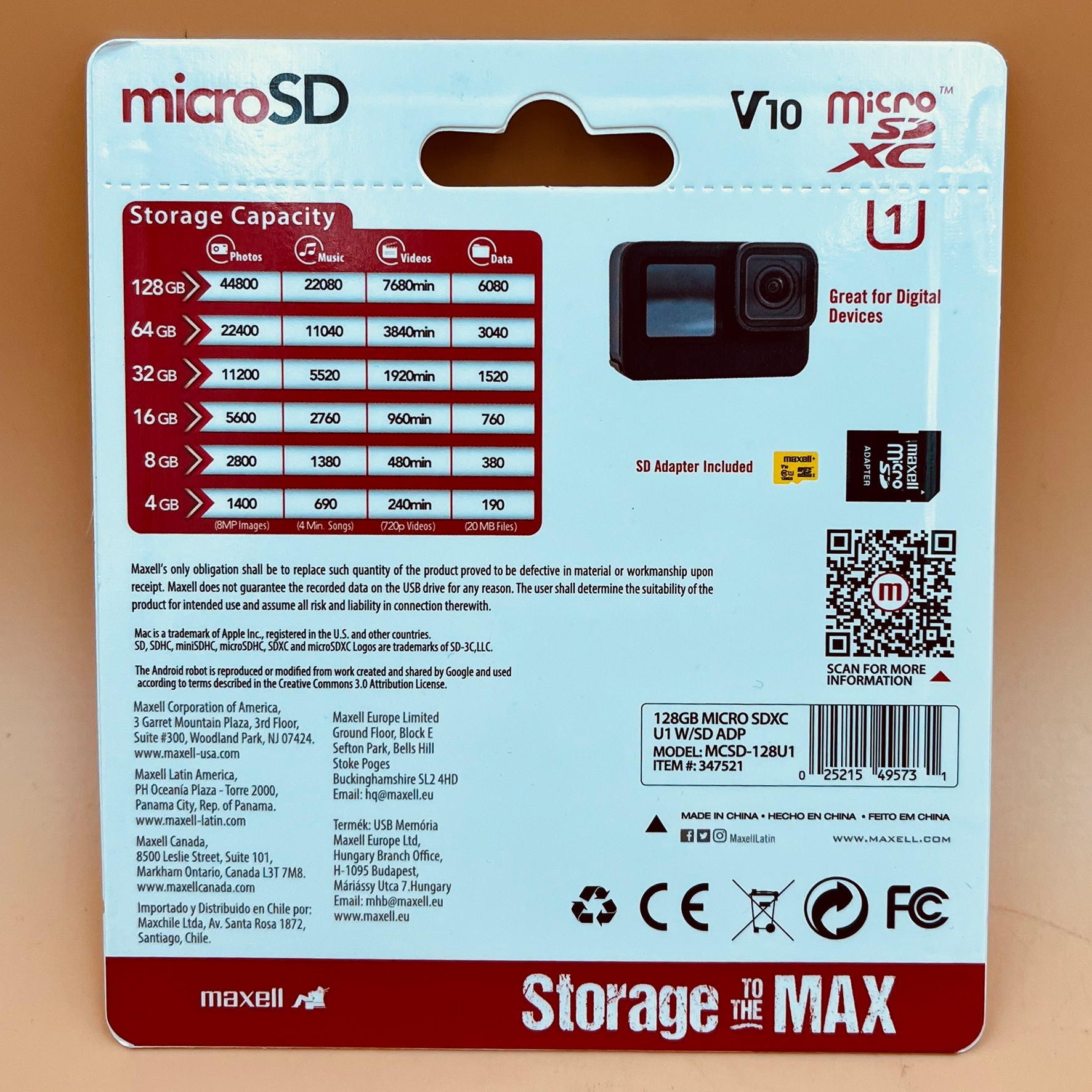 Micro SD 128GB Maxell