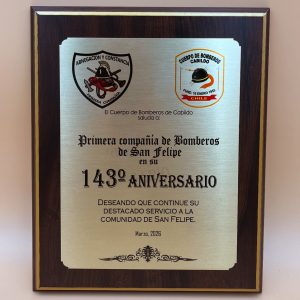 Retablo MDF Enchapado 20x25cm con Placa