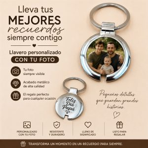 Llavero Circular Dome Metálico B