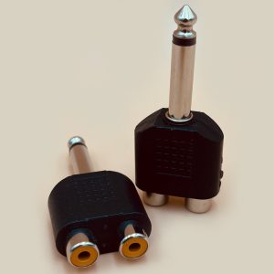 Adaptador JACK 6.3 a 2RCA