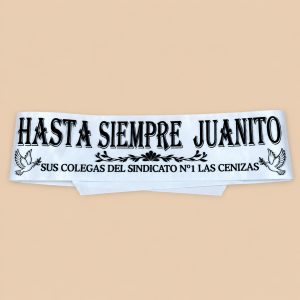 Banda Defunción Raso Estampada