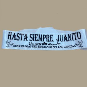 Banda Defunción Raso Estampada