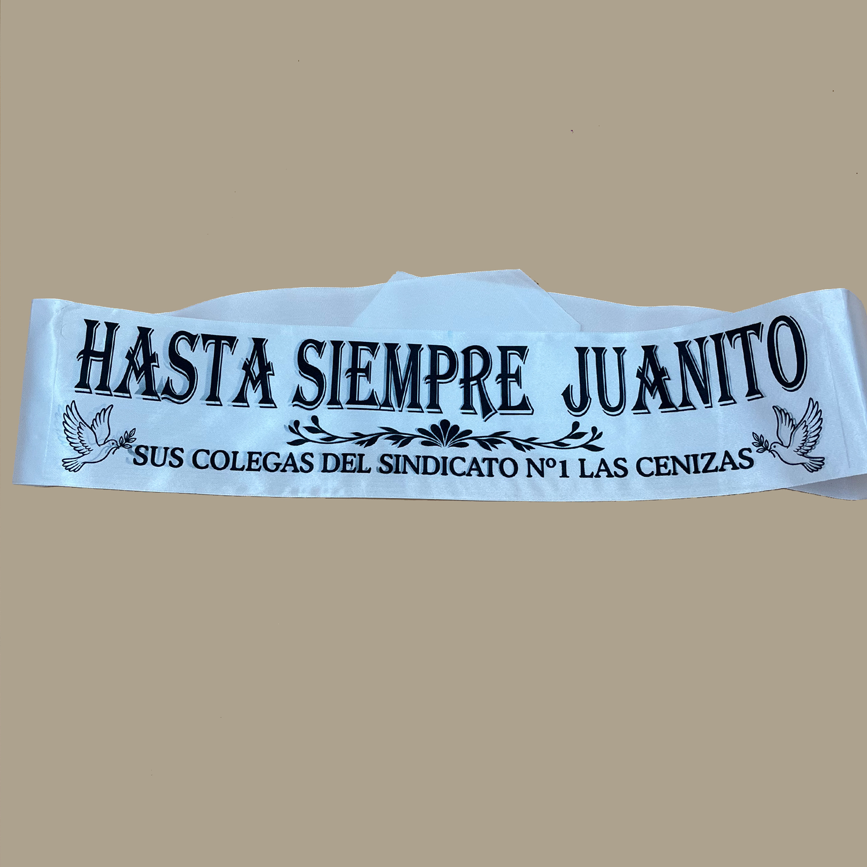 Banda Defunción Raso Estampada
