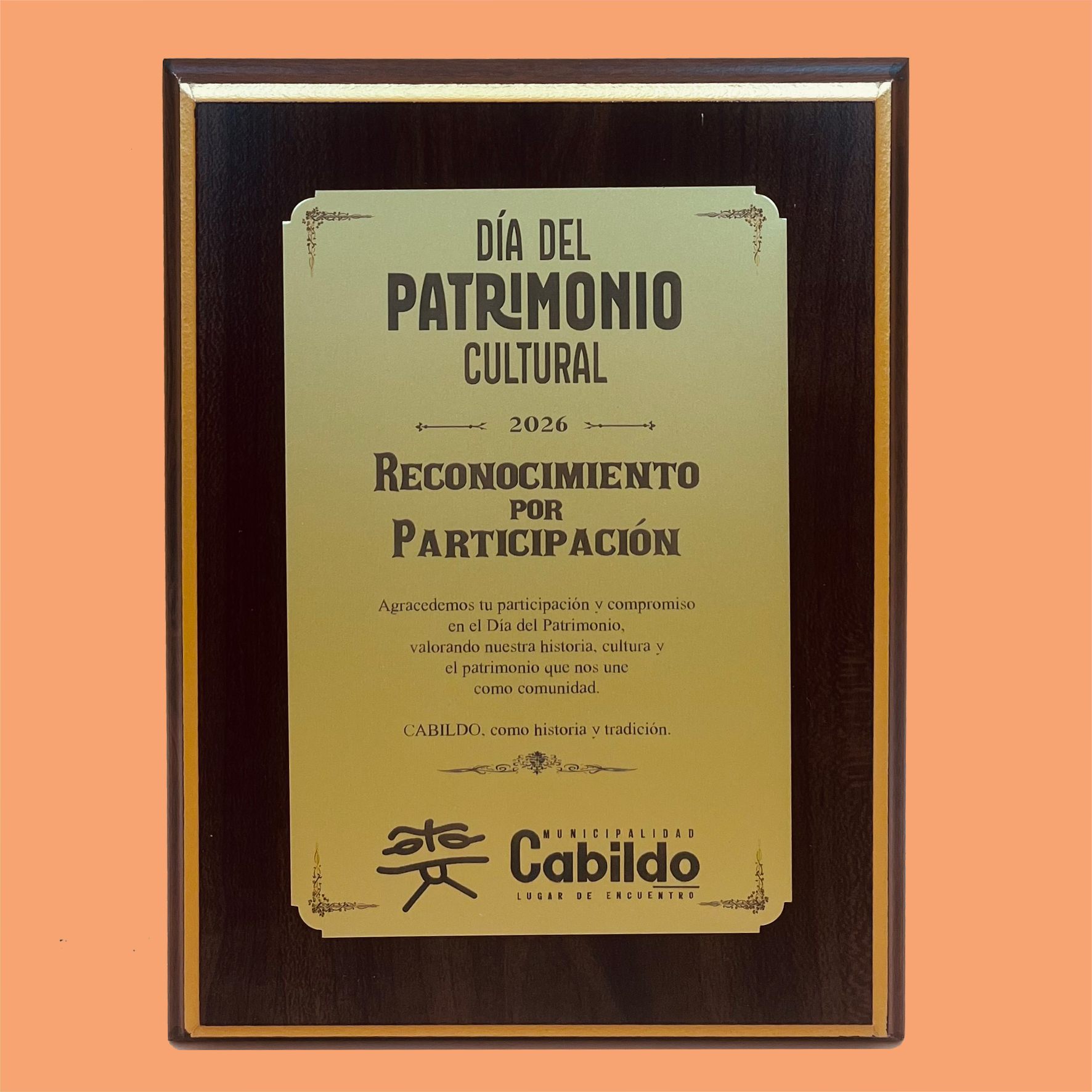Retablo MDF Enchapado 23x30cm con Placa - Imagen 2